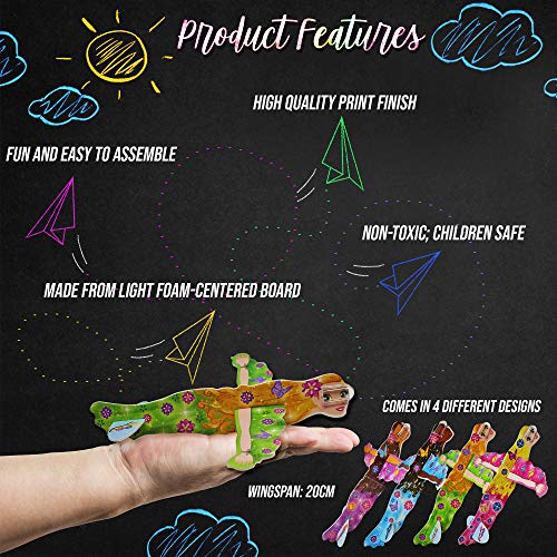 THE TWIDDLERS 48 Planeadores De Hada Volador | Aviones De Espuma para Favores De Fiesta, Juguete para Chicas Partido Bolsa Rellenos De Bolsa De Fiesta De Cumpleaños, Premios Clase, Halloween Fiesta