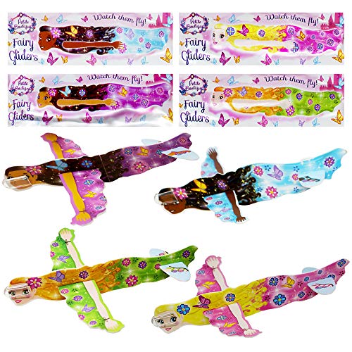 THE TWIDDLERS 48 Planeadores De Hada Volador | Aviones De Espuma para Favores De Fiesta, Juguete para Chicas Partido Bolsa Rellenos De Bolsa De Fiesta De Cumpleaños, Premios Clase, Halloween Fiesta