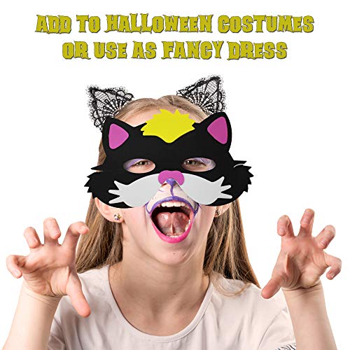 THE TWIDDLERS 50 Máscaras de Espuma para Niños - 25 Diseños Variados - Relleno Holloween Bolsas Sorpresa - Trick or Treat Regalos - Premios de Fiesta Accesorio