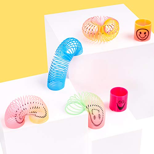 THE TWIDDLERS 96 Mini Rainbow Springs En Colores Surtidos | Slinkys Ideales para Sorteos De Fiestas, Juguetes, Cumpleaños Y Bolsas De Navidad Y De Medias, Premios De Clase, Halloween piñata