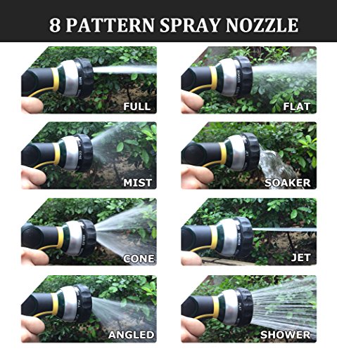 TheFitLife La Manguera de jardín extendible 7 Metro con el Triple de núcleo látex más Fuerte. Accesorios de Metal Solid, Pliegue expandible con estándar Europeo fácil de Guardar