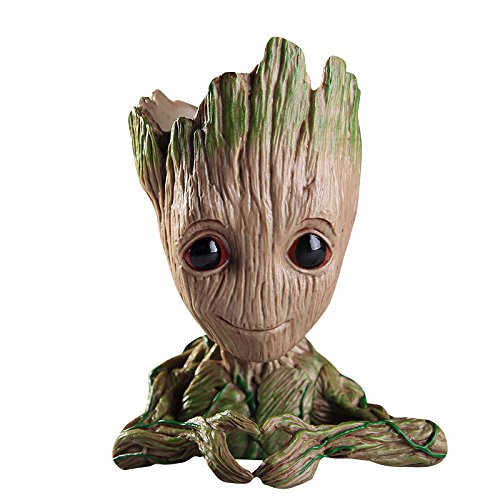 thematys® Baby Groot Maceta - Figura de acción para Plantas y bolígrafos de la película clásica - Perfecto como Regalo - Soy Groot (D)
