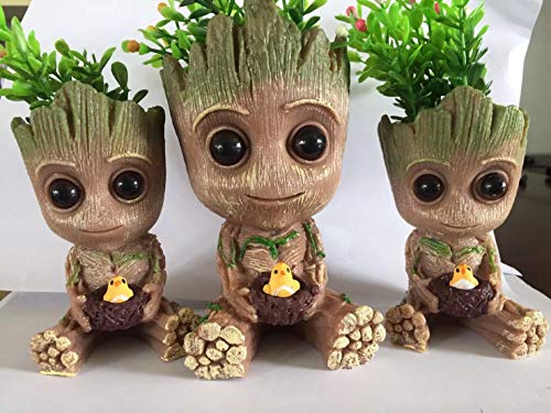 thematys® Baby Groot Maceta - Figura de acción para Plantas y bolígrafos de la película clásica - Perfecto como Regalo - Soy Groot (E (pequeño))