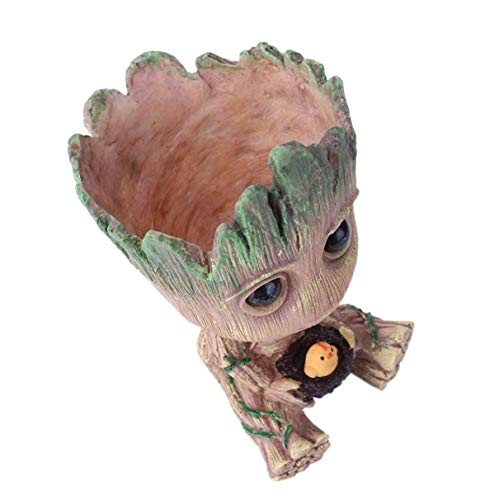 thematys® Baby Groot Maceta - Figura de acción para Plantas y bolígrafos de la película clásica - Perfecto como Regalo - Soy Groot (E (pequeño))