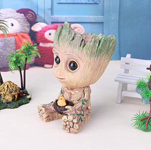 thematys® Baby Groot Maceta - Figura de acción para Plantas y bolígrafos de la película clásica - Perfecto como Regalo - Soy Groot (E (pequeño))