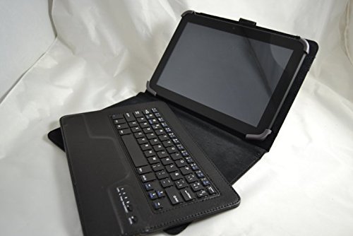 Theoutlettablet® Funda con Teclado Bluetooth Extraíble para Tablet LNMBBS 3G Tablet de 10.1 Pulgadas HD Color Negro
