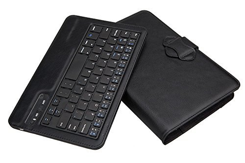 Theoutlettablet® Funda con Teclado Bluetooth Extraíble para Tablet LNMBBS 3G Tablet de 10.1 Pulgadas HD Color Negro