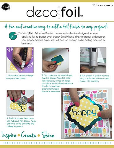 Thermoweb Bolígrafo Adhesivo Decorar con Papel Aluminio y Otros Materiales, Multicolor