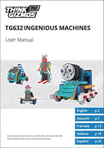 Think Gizmos Equipo de construcción para niños – Ingenious Machines a Control Remoto Kit de Construcción de Juguete (Robot Pato, Maquina de Fuego, Tren y Robot Esquiador)