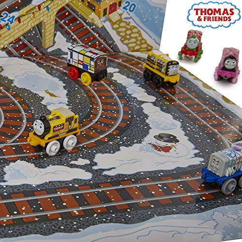 Thomas & Friends Calendario de Adviento Thomas y Sus Amigos para Niños Incluye 24 Locomotoras con Pista de Trenes de Juguete | Calendario Adviento 2018