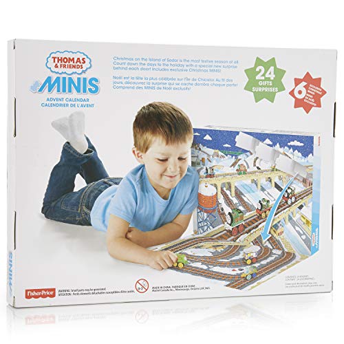 Thomas & Friends Calendario de Adviento Thomas y Sus Amigos para Niños Incluye 24 Locomotoras con Pista de Trenes de Juguete | Calendario Adviento 2018