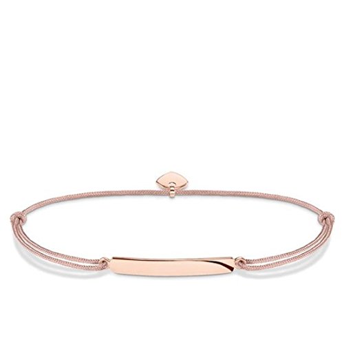 Thomas Sabo - Pulsera de Mujer "Little Secrets Classic", Plata de Ley 925, baño de oro rosa de 18 quilates, Beige/Rosa