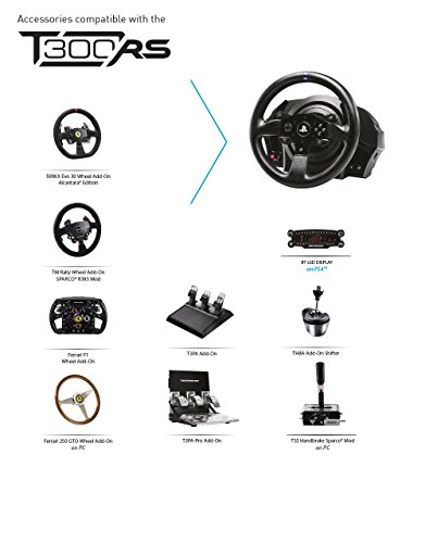 Thrustmaster T300 RS - Volante - PS4 / PS3 / PC - Force Feedback - Motor brushless de clase industrial - Licencia Oficial Playstation