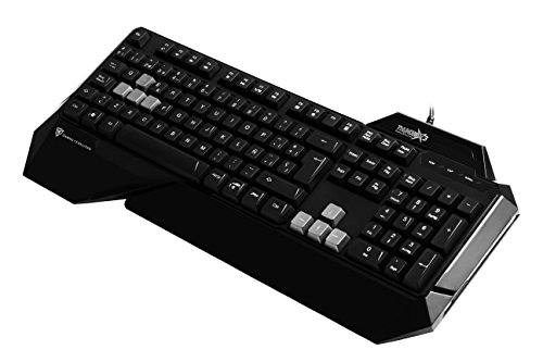 Thunder X3 TK15- Teclado gaming de membrana- ( Retroiluminación LED,Respuesta ultra rápida, capacidad, antighosting, USB Oro, Resistencia fluidos) Color Negro