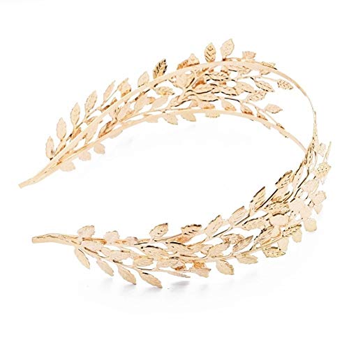 Tiaras Nuevo Doble Hojas de Oro Hairbands Casco de la Boda Accesorios Nupciales del Pelo Coronas de la Boda Joyería de la Cabeza de Las Tiaras del Oro de la Frente Tiaras De Mujer