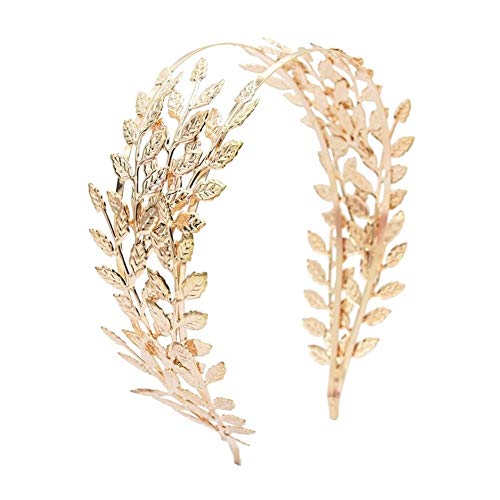 Tiaras Nuevo Doble Hojas de Oro Hairbands Casco de la Boda Accesorios Nupciales del Pelo Coronas de la Boda Joyería de la Cabeza de Las Tiaras del Oro de la Frente Tiaras De Mujer