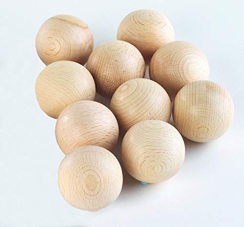 TickiT 73944 Bolas heurísticas de madera, 60 mm, 10 unidades, color natural