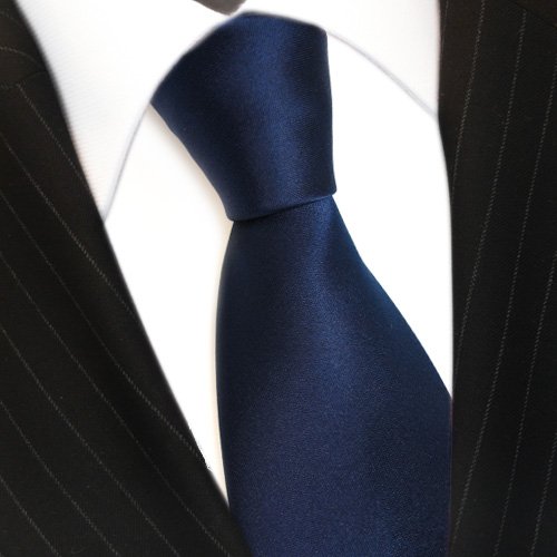 TigerTie - diseñador lazos de satén en azul oscuro saphir-azur marina monocromo - 100% poliéster