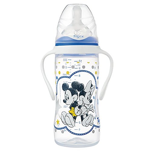 Tigex Mickey - Biberón irrompible 300 ml silicona + 6 meses