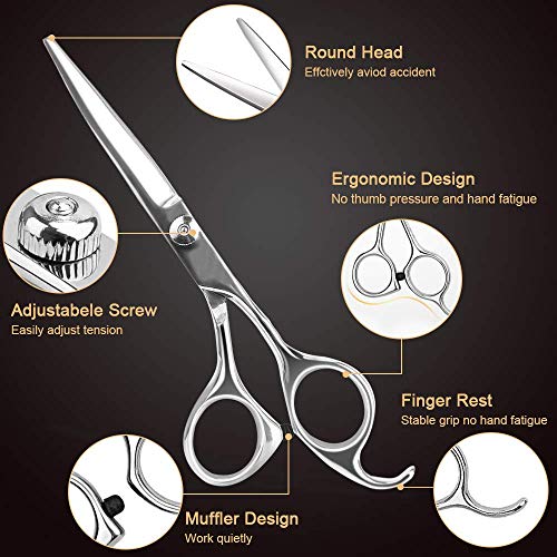 Tijeras Peluqueria Profesional, Sinwind Tijeras Peluqueria 6.7" Para Mujer, Hombre, Niño, Barbero, Usuario Doméstico, Principiante de Corte de Pelo