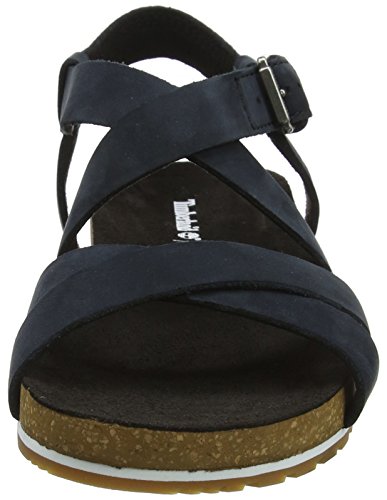 Timberland Malibu Waves Ankle, Sandalias para Mujer, Negro Black Nubuck, 37.5 EU