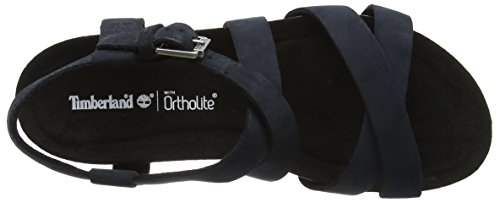 Timberland Malibu Waves Ankle, Sandalias para Mujer, Negro Black Nubuck, 37.5 EU
