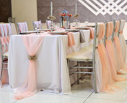 Time to Sparkle 26M X 29CM Rollo Organza de Tela Camino Mesa Silla Marcos Decoración Banquet Boda Fiesta (White)