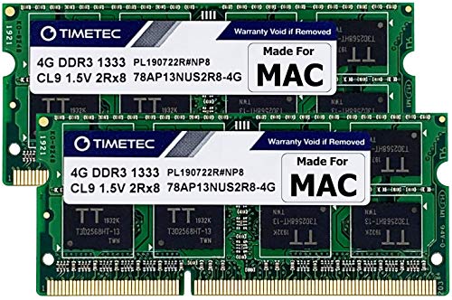 Timetec Hynix IC Compatible with Apple 8GB Kit (2x4GB) DDR3 1333MHz PC3-10600 SODIMM Memory Upgrade For MacBook Pro/iMac/Mac Mini