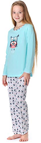 Timone Pijama Conjunto Camisetas y Pantalones Vestidos de Cama Niña Adolescente 210 (Turquesa, 152)