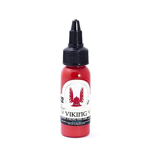 Tinta para tatuaje - RED 0.5oz (15ml) - VIKING INK USA - Los mejores colores y negros en tintas para tatuaje del mercado - VEGANAS