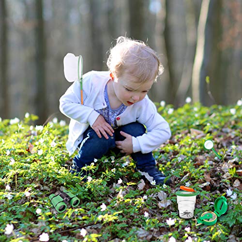 Tintec Kit Explorador Niños, 24 Piezas Juguetes de Exploración Al Aire para Niños de 3-10 Años, Juguetes Niños Educativo Regalo de Cumpleaños con Mochila Brújula Binocular Insectos Linterna