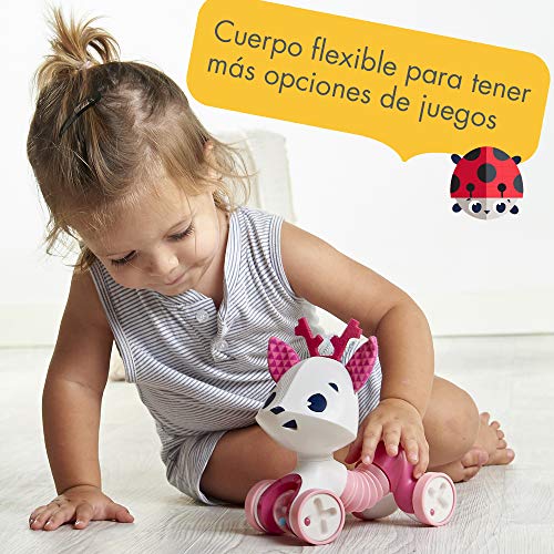 Tiny Love Florence El Cervatillo Juego educativo 1 años, Juguetes para niños y niñas, con cuerpo flexible, color rosa