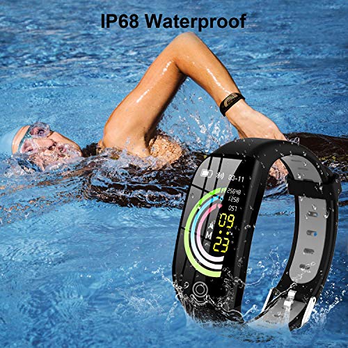 Tipmant Pulsera de Actividad, Reloj Inteligente Smartwatch Impermeable IP68 Pulsera Inteligentes con Pulsómetro Podómetro Calorías Pulsera Deporte para Android y iOS para Hombre Mujer Niños (Negro)
