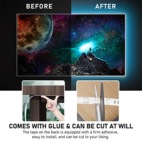 Tira de LED 10M, 300LED 5050 RGB LED Strip con control remoto de música y fuente de alimentación, impermeable tira LED USB con 16 cambios de color, para decoración de habitacion, hogar, bar, fiesta