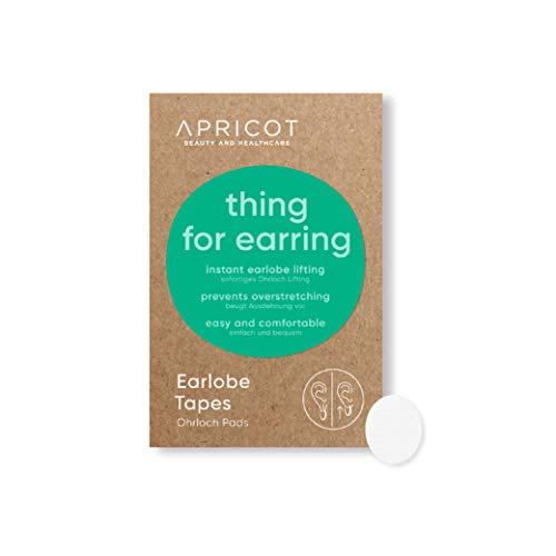 Tiras para las perforaciones de las orejas APRICOT, para disimular los lóbulos estirados y las perforaciones desgarradas. ¡Protección invisible de las perforaciones en la oreja!
