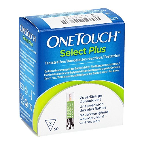 Tiras para medir el nivel de glucosa en sangre, OneTouch Select, paquete de 50