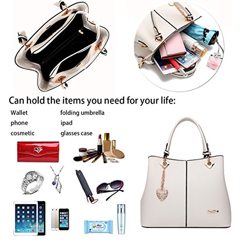 Tisdaini Bolsos de Mano Mujer Moda Cuero de PU Bolsos Bandolera Bolsos Totes