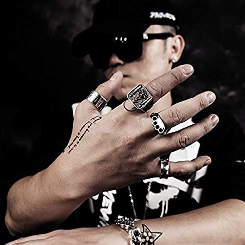 Titan Masonic Illuminati - Anillo para hombre, diseño de calavera, color oro rosa moderno 54(17.2) Color