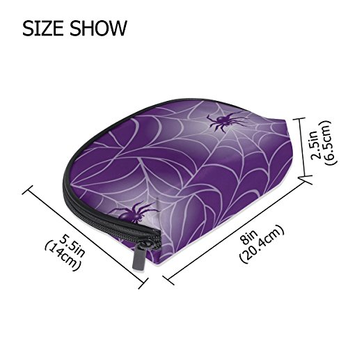 TIZORAX - Neceser de tela de araña morada para Halloween