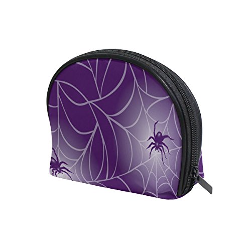 TIZORAX - Neceser de tela de araña morada para Halloween