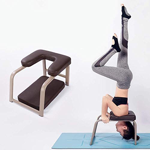 TKFY Yoga heces Invertida PU Suave Formación Silla ergonómica Equilibrio invertido meditación Pequeño Multifuncional Equipo casero del Ejercicio para el Cuerpo Sano,Azul