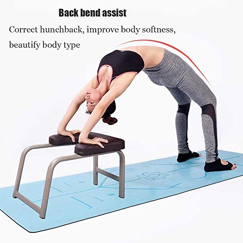 TKFY Yoga heces Invertida PU Suave Formación Silla ergonómica Equilibrio invertido meditación Pequeño Multifuncional Equipo casero del Ejercicio para el Cuerpo Sano,Azul