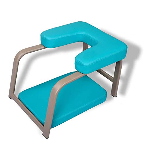 TKFY Yoga heces Invertida PU Suave Formación Silla ergonómica Equilibrio invertido meditación Pequeño Multifuncional Equipo casero del Ejercicio para el Cuerpo Sano,Azul