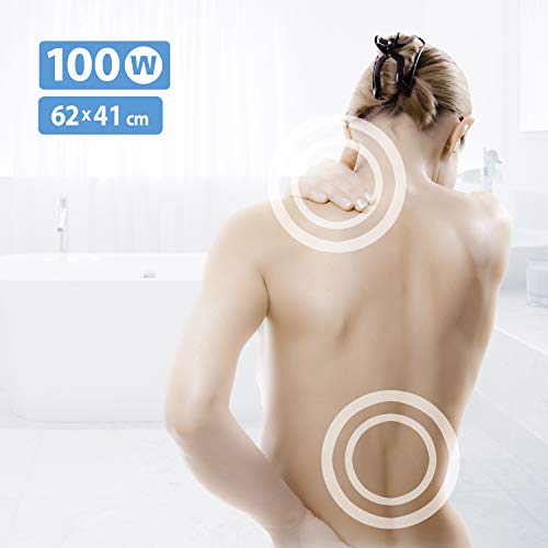 TM Electron TMHEP111 - Almohadilla Eléctrica Lavable para Cuello y Espalda, 100W con 3 niveles de temperatura y autoapagado