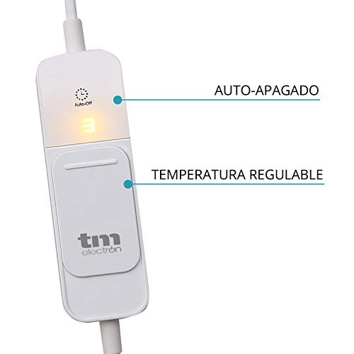 TM Electron TMHEP111 - Almohadilla Eléctrica Lavable para Cuello y Espalda, 100W con 3 niveles de temperatura y autoapagado