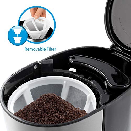 TM Electron TMPCF007 Cafetera, Plastic, Acero Inoxidable