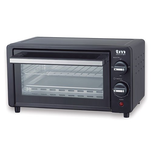 Tm Electron Tmpho001Bk Mini Horno Tostador 800W, 10L De Capacidad, 3 Modos De Calentamiento, Negro, 36,6 x 27,4 x 20,4 cm