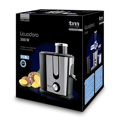Tm Electron TMPLU001 Licuadora con Carcasa compacta en Acero Inoxidable Desmontable y 2 ajustes de Velocidad, 500 W