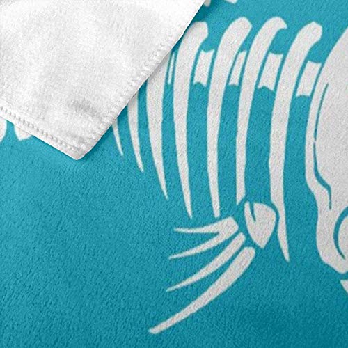 Toalla De Playa Bones Fish Suave Y Divertido para Nadar Toalla De Baño De Microfibra para Hombres Y Mujeres Toalla Liviana Y De Secado Rápido para Viajes, Campamentos, Gimnasio, Playa, Yoga