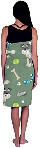 Toalla De Playa Schnauzer Bone Tennis Footprints Fondo para Nadar Toalla De Baño De Microfibra para Hombres Y Mujeres Toalla Liviana Y De Secado Rápido para Viajes,Gimnasio,Playa,Yoga